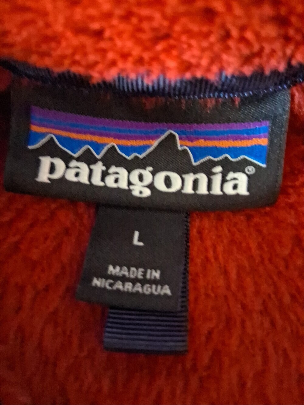 Patagonia Womens red fleece pull over top sweatshirt activewear size L - Picture 5 of 5
